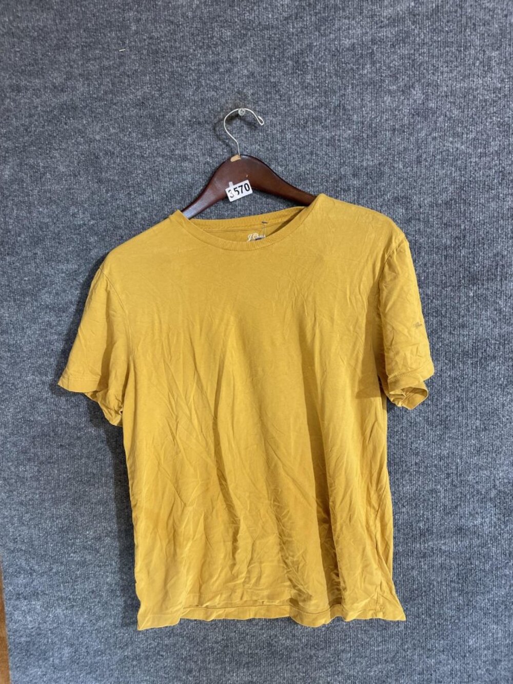 J.Crew Shirt Mens Large Yellow Broken-In Knit Cotton Tee Tagless Casual
